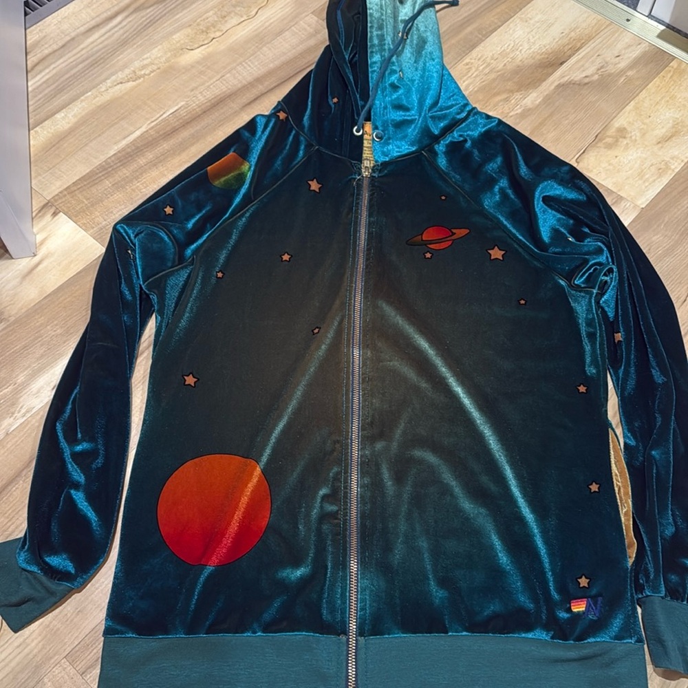 AVIATOR NATION PLANET VELOUR ZIP UP